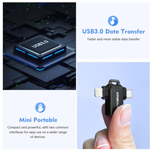 Image of Kinsound 2 in 1 USB OTG for iPhone /iPad, Lightning OTG Pendrive Adapter, USB Type-C OTG Compatible with iOS 13, Android Devices for iPhone, iPad, Pendrive & Type C Phones