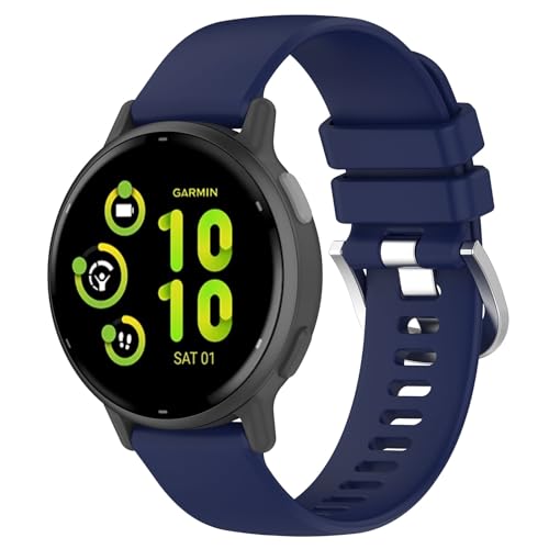 Correa de silicona 20mm para Garmin Approach S50 azul miniatura 1