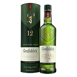 Glenfiddich Single Malt Scotch Whisky 12 Jahre mit Geschenkverpackung, 0.7L