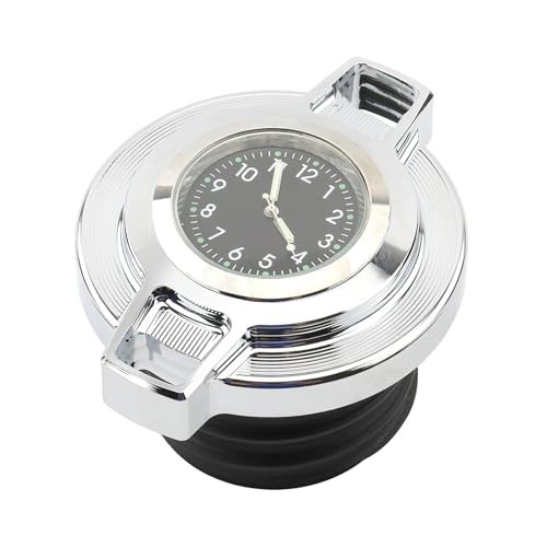 Bouchon réservoir carburant alu avec horloge intégrée pour Harley Davidson Sportster et Dyna