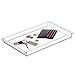 iDesign - 38480 Clarity Plastic Vanity Tray, Non-Slip Guest Towel Board for Bathroom, Kitchen, Office, Craft Room, Countertops, 12