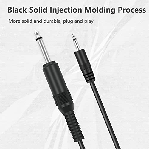 Cable adaptador audio 6ft 3.5mm a 6.35mm mono miniatura 3