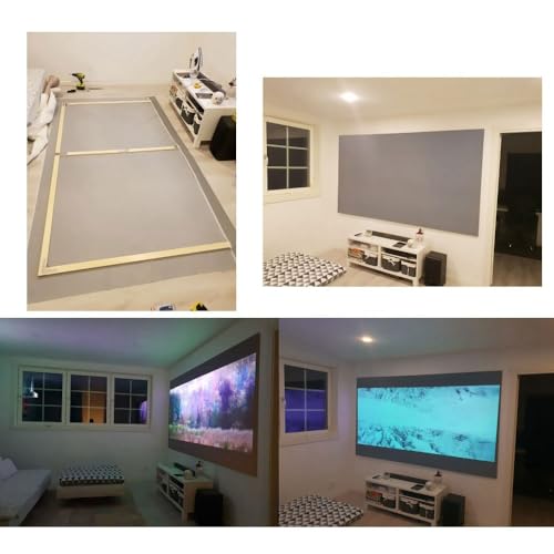 Pantalla para proyector, tela reflectante anti-luz miniatura 4