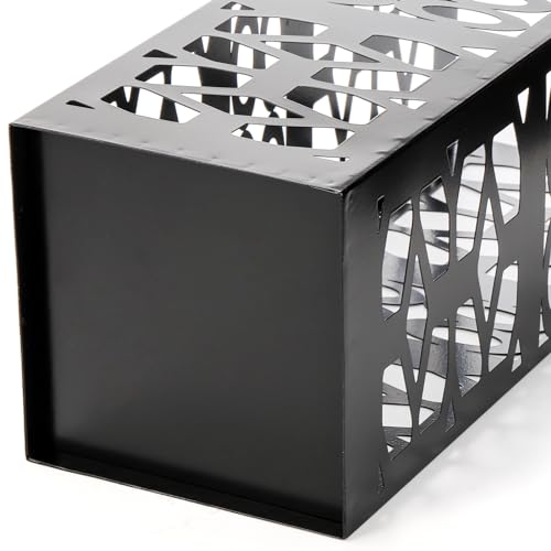 ZENFUN Metal Umbrella Holder Stand for Entryway, Square Umbrella Organizer, Walking Sticks Storage Bin Freestanding for Home, Office, Hotel, Black, 5.9 x 5.9 x 15.7 Inches - Thumbnail 6