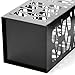 ZENFUN Metal Umbrella Holder Stand for Entryway, Square Umbrella Organizer, Walking Sticks Storage Bin Freestanding for Home, Office, Hotel, Black, 5.9 x 5.9 x 15.7 Inches
