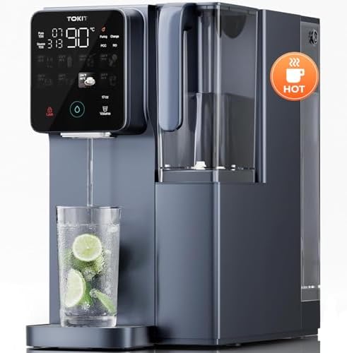 TOKIT T1 Pro Reverse Osmosis Water Filter Countertop, NSF/ANSI 58, RO Whole House Water Filter System with Remineralization and Instant Heating Tech, No Installation