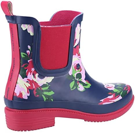 Hush Puppies Women's Minnie Wellington Boot Rain, Floral Navy, 8 US Review | Image 3