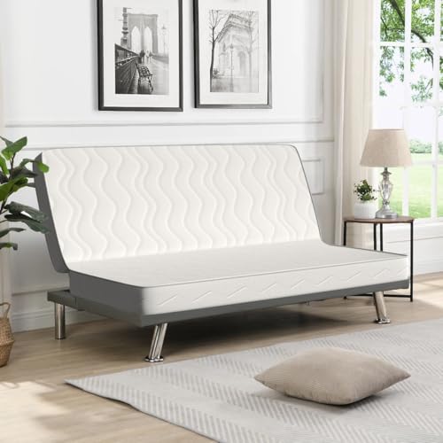 MiaSuite Matelas 130 x 190 cm pour canapé lit Clic Clac, hauteur 12 cm, matelas avec pli central, orthopédique, dispositif médical – Made in Italy
