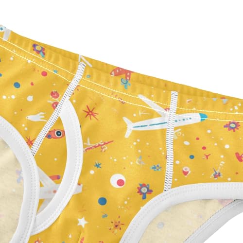Kids Pattern Airplanes Colorful Little Boys Cotton Nighttime Underwear Cute Children Panties4