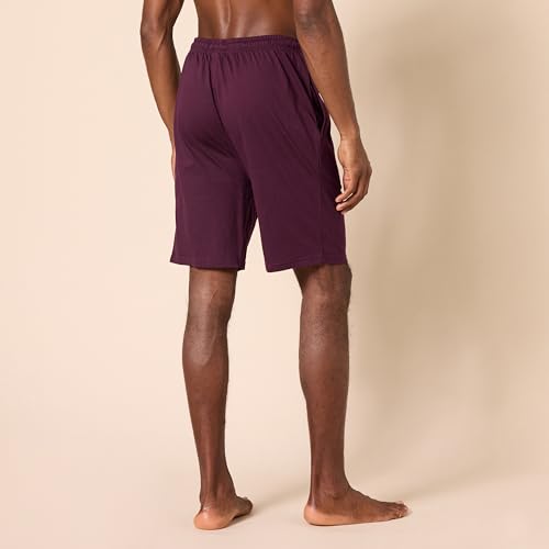 Image of Amazon Essentials Men's 9 inch Knit Pajama Shorts with Elastic Waist and Drawstring, Loungewear (Available in Big & Tall)