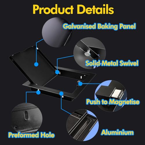 Trappe de visite aluminium robuste noire 6x22" de finition sobre - 7