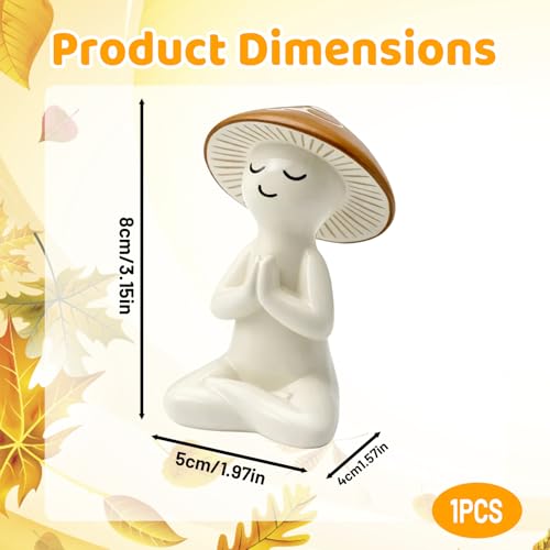 Estatua de Hongo Decorativa en Pose de Meditación miniatura 2