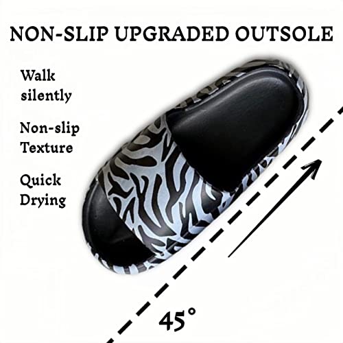 AuraGlor Cloud Pillow Slippers for Women and Men Non-Slip Quick Drying Soft Cute Retro Animal Cushioned Thick Sole Lightweight Cow Leopard Bear Print Shower Bathroom Slides Sandals Indoor Outdoor4