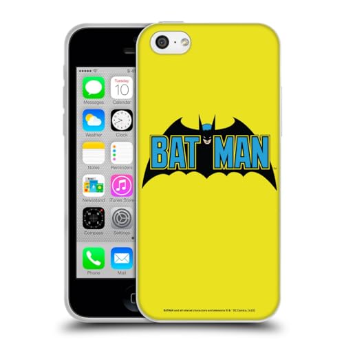 Head Case Designs Officially Licensed Batman DC Comics Classic 2 Logos Gel Case [Military Grade Protection] Compatible With Apple iPhone 5c
