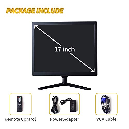 Image of Cocar Security Monitor, 17 inch Security Monitor Screen, LCD CCTV Display for Home Security Systems Surveillance Camera STB PC, 1280x1024 Vesa Wall Mount Built-in Speaker, BNC /VGA /HDMI /Audio in Out