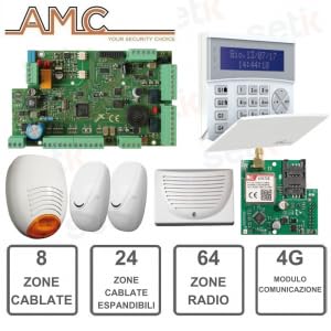 Centrale d'allarme AMC KIT 925 Completa pronta all'uso
