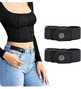 No Buckle Elastic Belt for Men & Women, Invisible Metal Hook