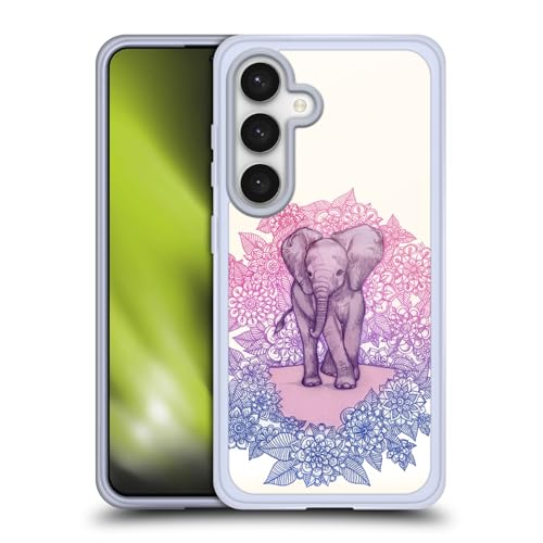 Head Case Designs Officially Licensed Micklyn Le Feuvre Cute Baby Elephant Animals Gel Case [Military Grade Protection] Compatible with Samsung Galaxy S24 5G