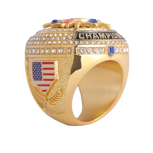 Image of 2 pcs Pack or 12 pcs Pack Softball Championship Trophy Ring Award Gift for Tournament Champion Team palyers Awards Trophy on Side Size 9.5