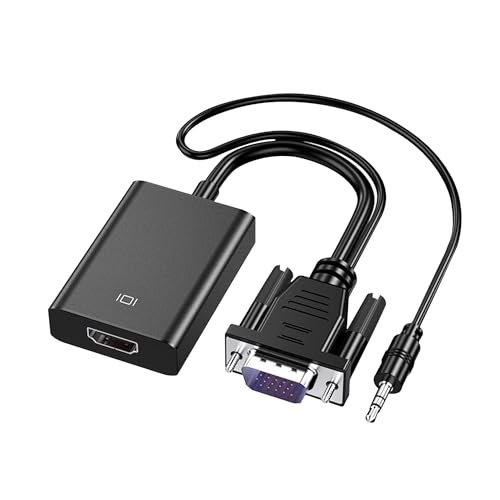 Conversor VGA a HDMI 1080P para conectar una PC vieja sin HDMI a monitores modernos