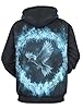 GLUDEAR Men's Vikings Tattoo Norse Mythology Graphic 3D Print Hoodie Pullover Sweatshirt Hoodies, Mystery Flame Raven, 3XL #2