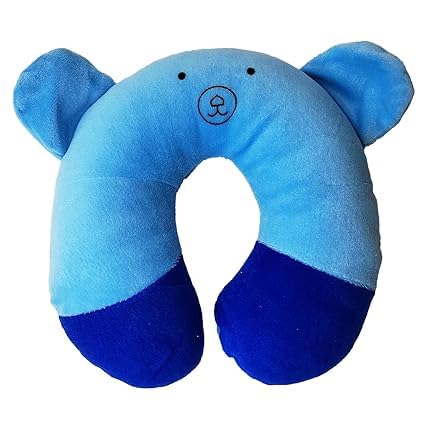 Oreiller graines de moutarde contre les douleurs cervicales avec housse bleue douce