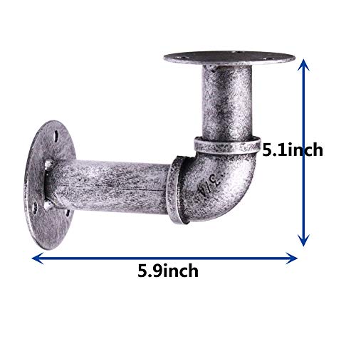 Mumiao Industrial Iron Pipe Self Brackets Supports Wall Mounted Shelving Hardware For Wood Floating Shelf Vintage Look  thumb #1