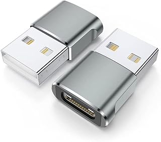 USB C to USB Adapter with Aluminum Alloy Type-c Female to USB 3.1 Male Converter Adapter Compatible with Laptops Power Banks Chargers Silver Nice Design