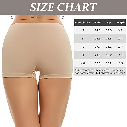 Image of Ekouaer Boyshort Panties Women's Soft Underwear Briefs Invisible Hipster 3 Pack Or 4 Pack Seamless Boxer Brief Panties S-XXL