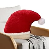a forma di cappello di Babbo Natale, adorabile in peluche con cappello di Santa | morbido di Natale per divano, per casa, soggiorno, autunno, divano, interno, immagine