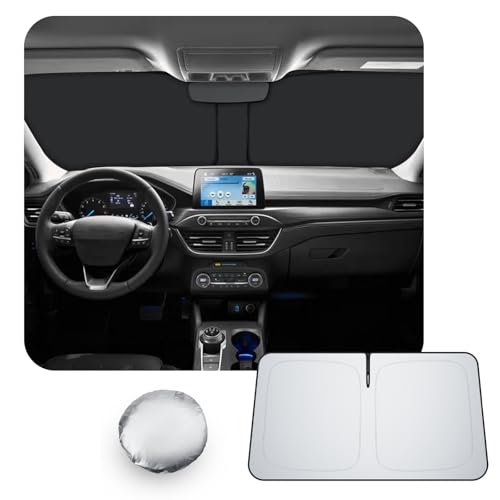 [Upgrade] CDEFG Kompatibel mit Ford Focus MK4 ST Line 2018-2025 2026Sonnenschutz Abdeckungen Frontscheibe Sonnenschirm Vordere Schallwand Windschutzscheibe Auto Sonnenblende Zubehör