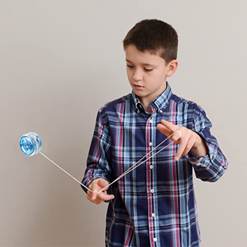 Sumind 4 Pièces Yo-Yo Lumière LED pour Enfants Yo-Yo Réactif en Plastique Yoyo Divertissement pour Faveurs de Fête de Débutants (Couleurs Aléatoires)