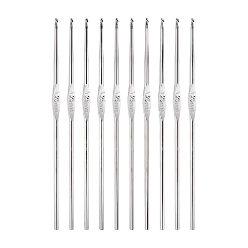 uxcell Stainless Steel Crochet Hook 1.25mm...