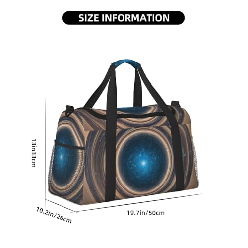 Mysterious Stars Print Travel Duffel Bag for Men & Women, Foldable Travel Bags and Spacious Weekender Tote Bag for Storage Toiletry Luggage Personal Item4