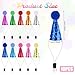 Zyghjort 10 Pack Mini Party Hats for Stuffed Animals Figures, Mini Birthday Hats Glitter Cone Party Hat Colorful Decor Adjustable Cone Hat with Tinsel Pom Pom Birthday Toppers Accessories