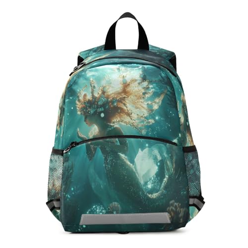 panksolu Underwater Mermaid Toddler Backpack for Boys Girls Kids Backpacks Preschool Bag Travel Bag