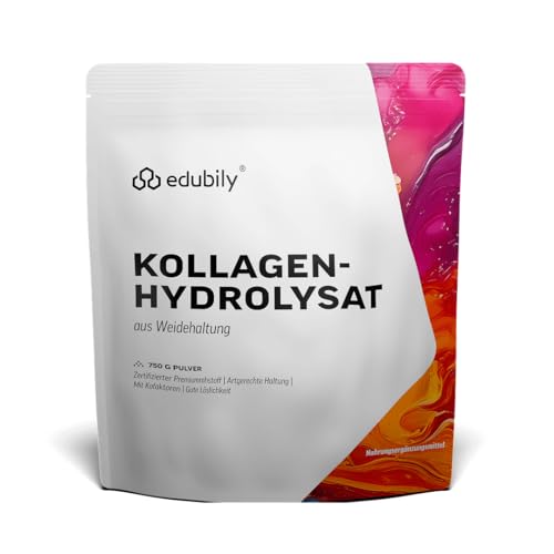 edubily nutrition® Kollagen Pulver (750 g) • Aus zertifizierter Weidehaltung • Premium Collagen Hydrolysat mit Co-Faktoren zur Gelenkgesundheit & kräftiges Bindegewebe • Im Klettverschlussbeutel edubily nutrition® Kollagen Pulver (750 g) • Aus zertifizierter Weidehaltung • Premium Collagen Hydrolysat mit Co-Faktoren zur Gelenkgesundheit & kräftiges Bindegewebe • Im Klettverschlussbeutel