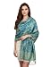 Paskmlna® Reversible Paisley Pashmina Shawl Wrap Elegant Colors (Turquoise/beige)
