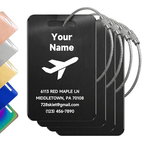 Save on Custom Stainless Steel Luggage Tags with Code 32QZ89UP