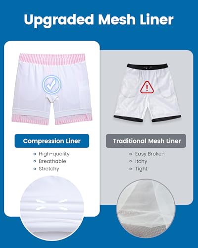 Image of maamgic Mens Swim Trunks with Compression Liner 7 Inch Inseam Mens Bathing Suit Quick Dry Swimming Trunks Swimsuit