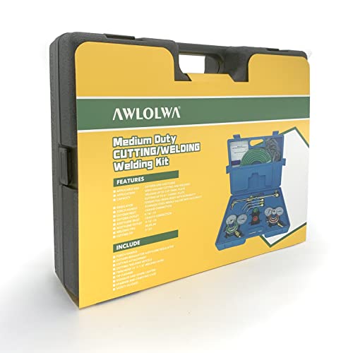 Awlolwa Oxygen Acetylene Torch Kit Medium Duty Cutting Torch And Welding Kit (Black) #TOP1