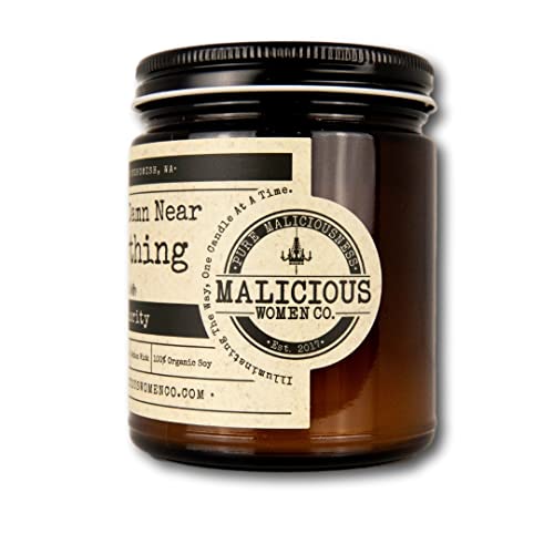 Malicious Women Candle Co - Queen Of Damn Near Everything, Rebel Rose Infused With Superiority, All-Natural Soy Candle, 9 Oz #TOP1