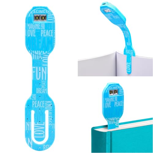 Gifts for Readers & Writers Flexilight USB Rechargeable 2-in-1 LED Reading Light, Blue Words