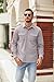 COOFANDY Men's Button Down Waffle Shirt Jacket Casual Long Sleeve Shacket Lightweight Overshirts with Flap Pockets
