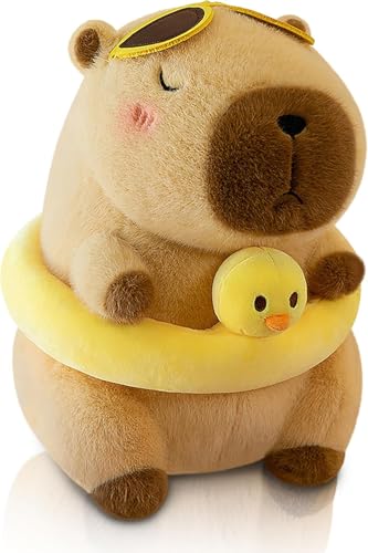Pazoiaa Cute Capybara Plush, 10 Inch Capybara Stuffed Animal Kawaii Soft Capybara Doll Pillow Gifts for Boys Girls