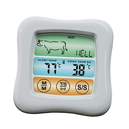 FUNOMOCYA Food Thermometer Digital BBQ Tool Touch Screen Therm Reliable for Cooking