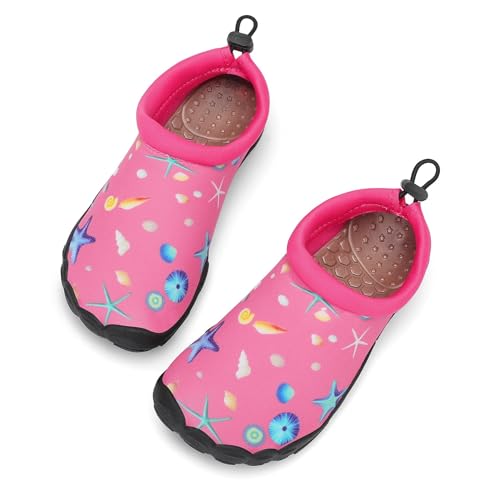 Image of Mishansha Kids Water Shoes Quick-Dry Wide Toe Box Non-Slip Barefoot Shoes Beach Pool Swim Shoes