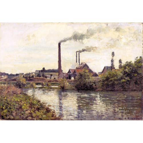 Pissarro The Factory at Pontoise art mural haut de gamme en grand format