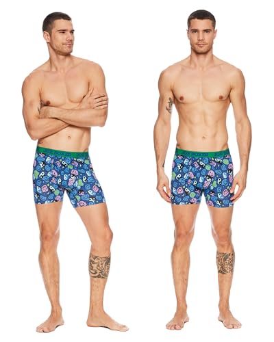 JOE BOXER Mens Boxer Briefs 4-Pack – Solid Breathable and Tag Free Cotton Stretch Boxer Briefs for Men Pack of 43