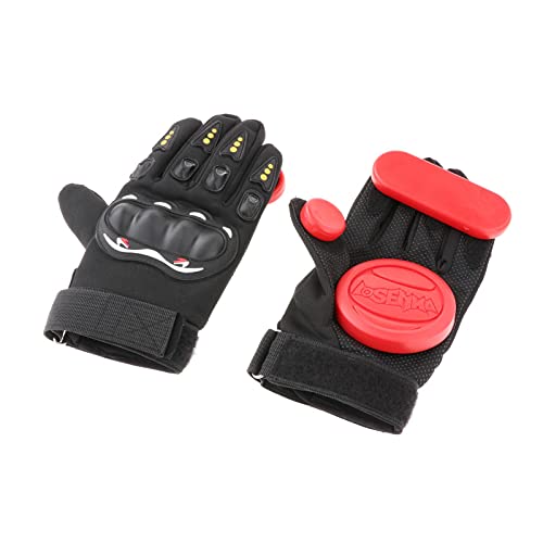 YIJU Luvas de skate, Luvas de skate com controle deslizante, Luvas de deslizamento de Downhill Longb